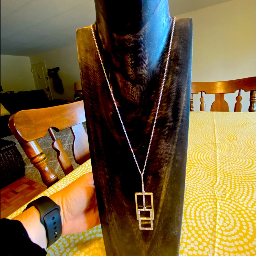 Adjustable length swarovski sterling-silver